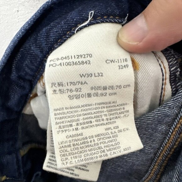 Levi’s X Outerknown 511 Men 30X32 Blue Denim Jeans Slim Fit - Picture 7 of 9